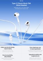 REMAX RM-06A (WHITE) IN EAR HEADPHONE (TYPE-C) - Image 3