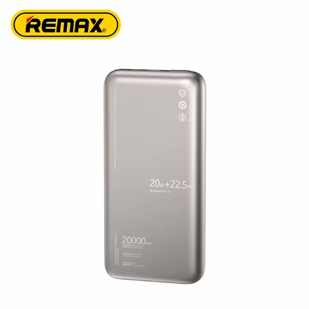 RPP637GR REMAX RPP-637 GR Powerbank Fast charging 20w+22.5w (20.000mA) - Image 1