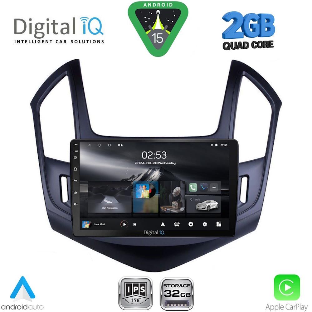 RSD1077_15 DIGITAL IQ RSD 1077_CPA (9inc) MULTIMEDIA TABLET for CHEVROLET CRUZE mod. 2013-2015 - Image 1