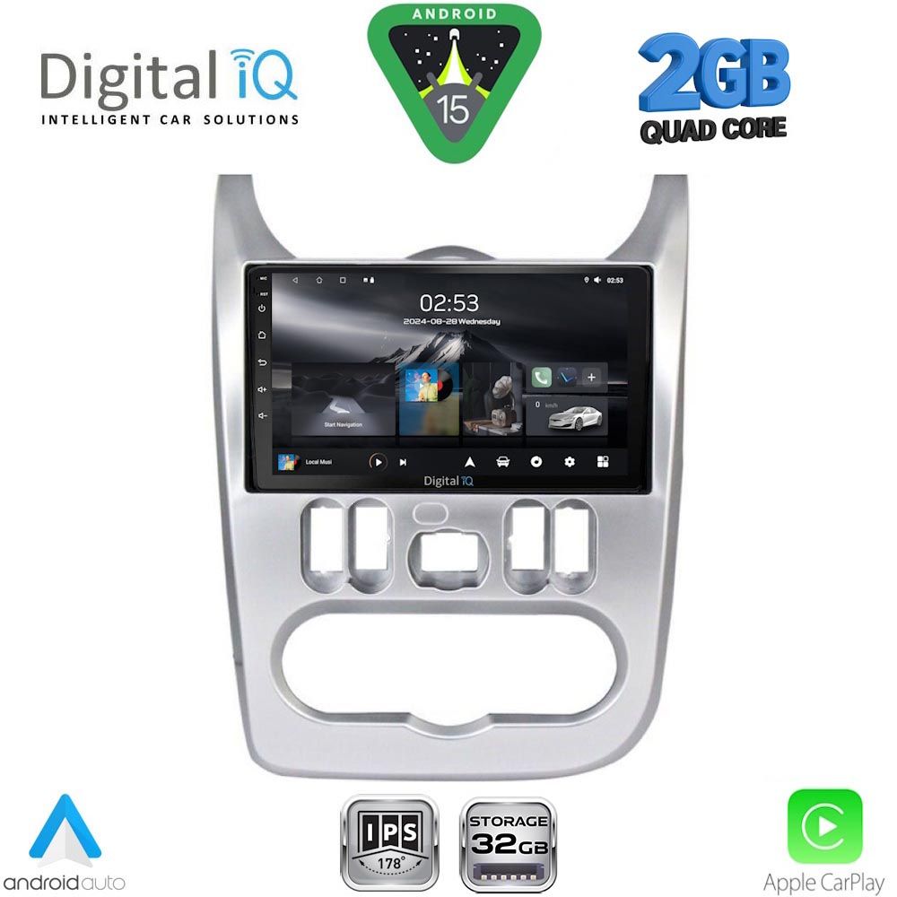 RSD1101_15 DIGITAL IQ RSD 1101SL_CPA (9inc) MULTIMEDIA TABLET for DACIA DUSTER – LOGAN – SANDERO mod. 2006-2012 (SILVER) - Image 1