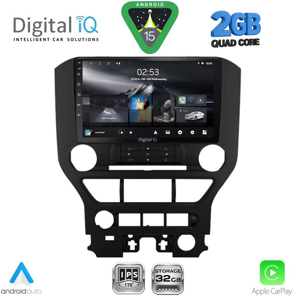 RSD1166_15 DIGITAL IQ RSD 1166_CPA 3BUT (9inc) MULTIMEDIA TABLET for FORD MUSTANG mod. 2015-2020 - Image 1