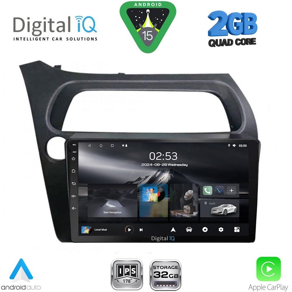 RSD1189_15 DIGITAL IQ RSD 1189_CPA (9inc) MULTIMEDIA TABLET for HONDA CIVIC 3D-5D mod. 2006-2012 - Image 1
