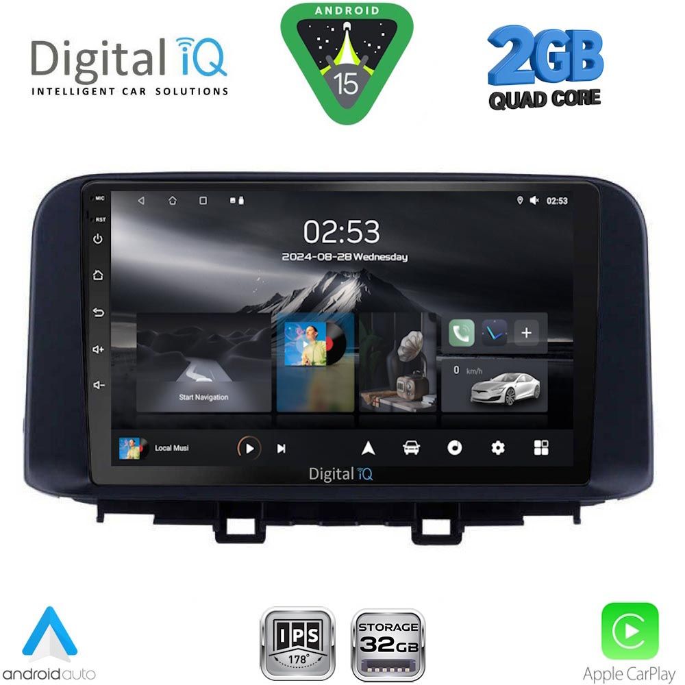 RSD1237_15 DIGITAL IQ RSD 1237_CPA (10inc) MULTIMEDIA TABLET for HYUNDAI KONA mod. 2017-2023 - Image 1