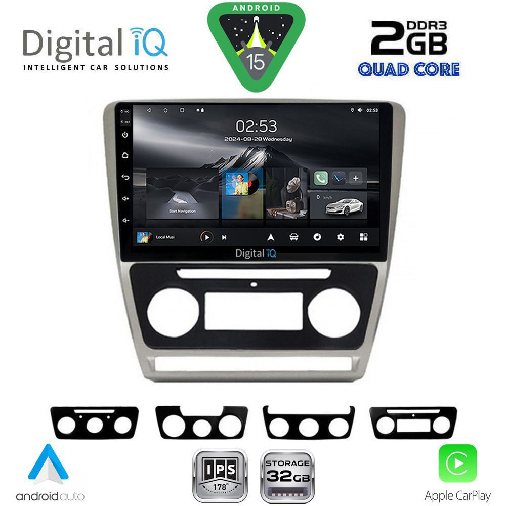 RSD1595SL_15-1 DIGITAL IQ RSD 1595SL_CPA (10inc) MULTIMEDIA TABLET for SKODA OCTAVIA 5 mod. 2005-2012 (SILVER) - Image 1