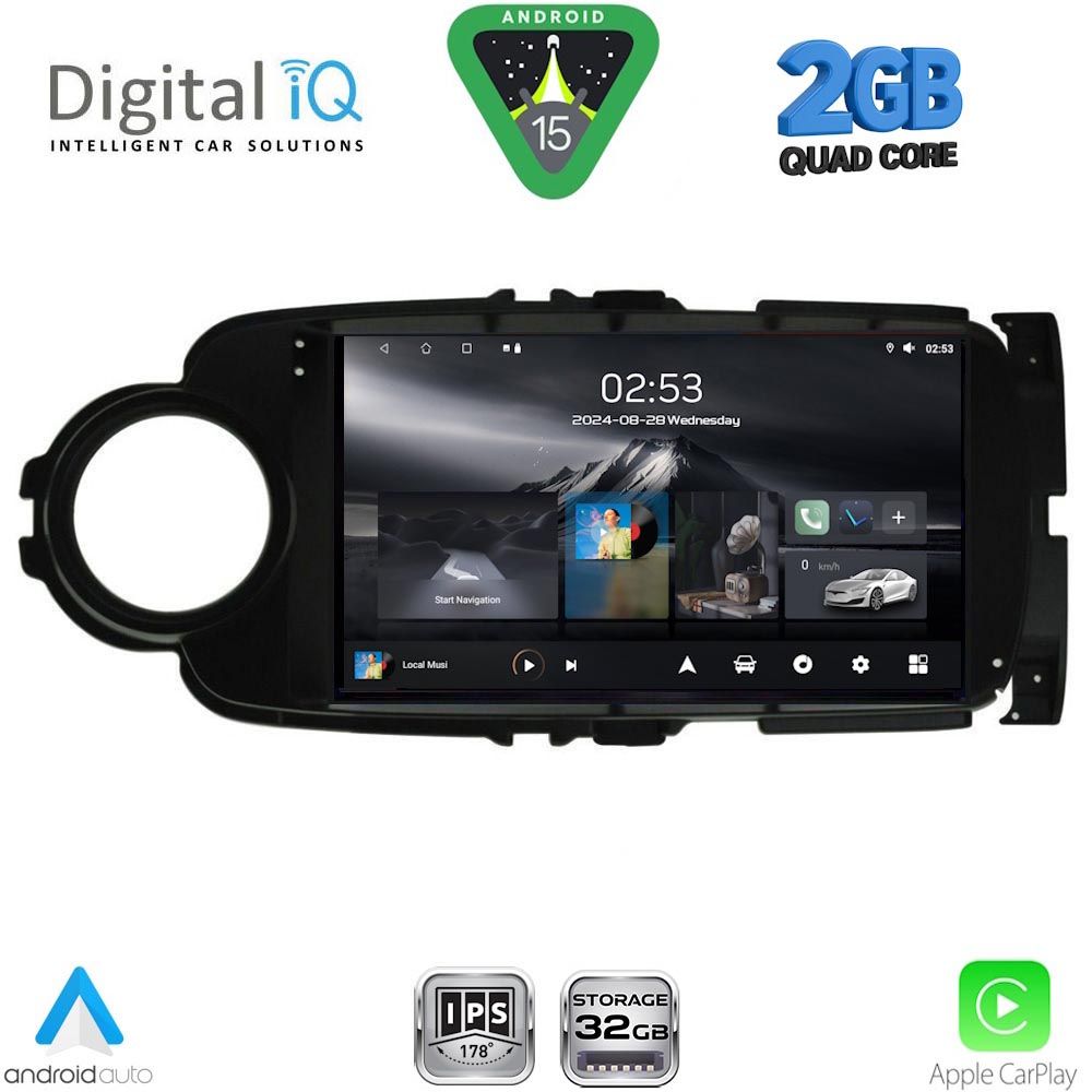 RSD1737_15 DIGITAL IQ RSD 1737BL_CPA (9inc) MULTIMEDIA TABLET for TOYOTA YARIS mod. 2011-2015 (BLACK) - Image 1