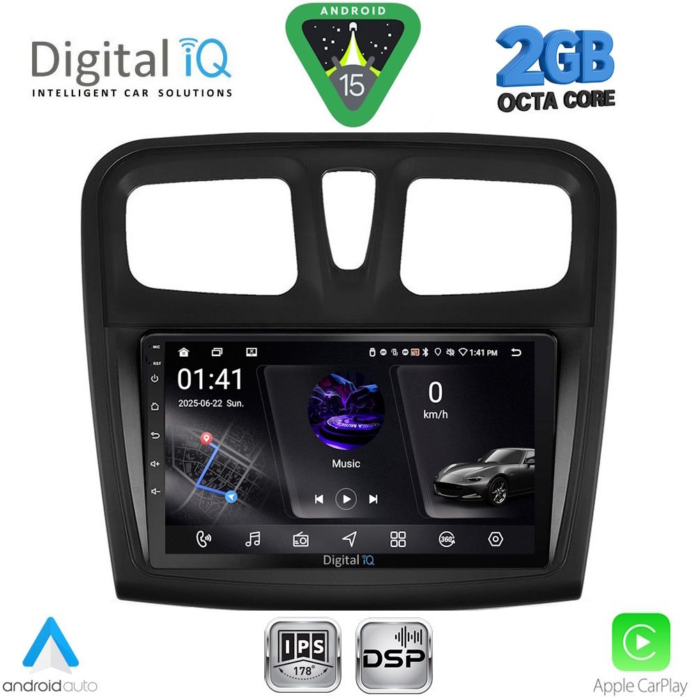 RSF4108SQ_15 DIGITAL IQ RSF 4108SQ_CPA (9inc) MULTIMEDIA TABLET for DACIA LOGAN – SANDERO mod. 2012-2019 - Image 1