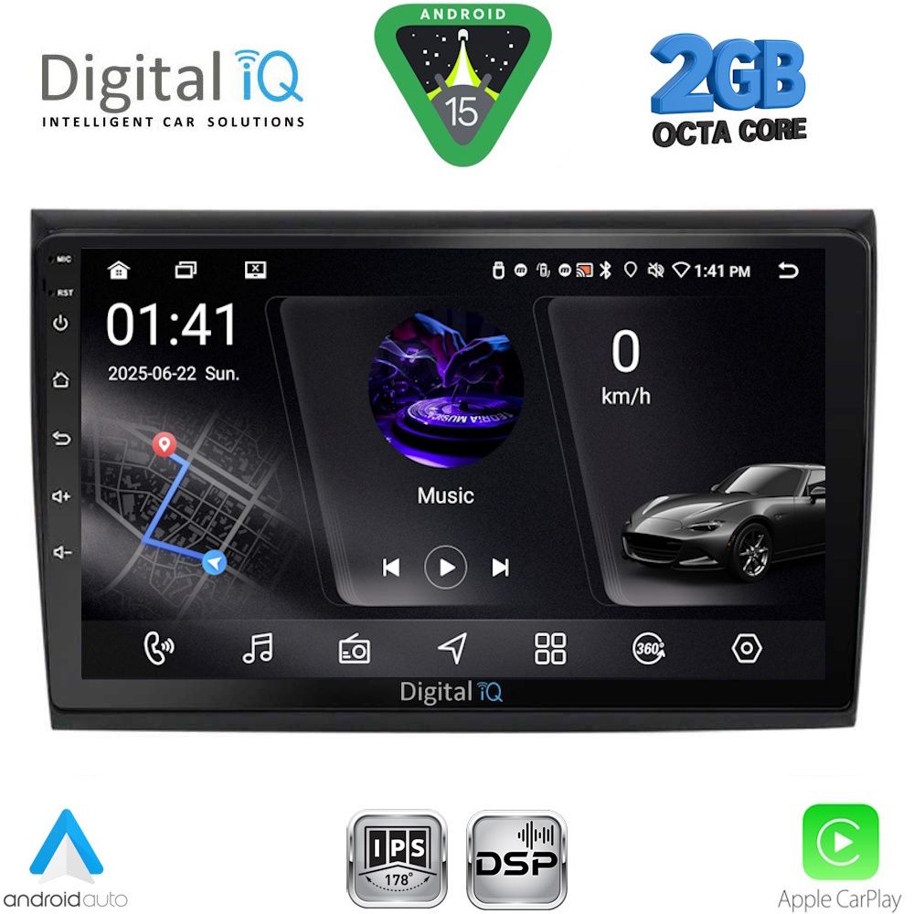 RSF4136_15 DIGITAL IQ RSF 4136_CPA (9inc) MULTIMEDIA TABLET for FIAT BRAVO mod. 2007-2019 - Image 1