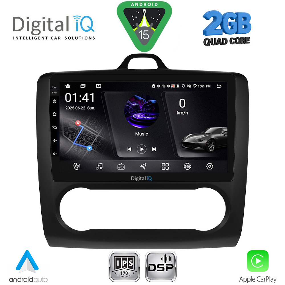 RSF4156ΒL-CL_15 DIGITAL IQ RSF 4156BL_CPA CLIMA (9inc) MULTIMEDIA TABLET for FORD FOCUS mod. 2005-2012 (BLACK) - Image 1