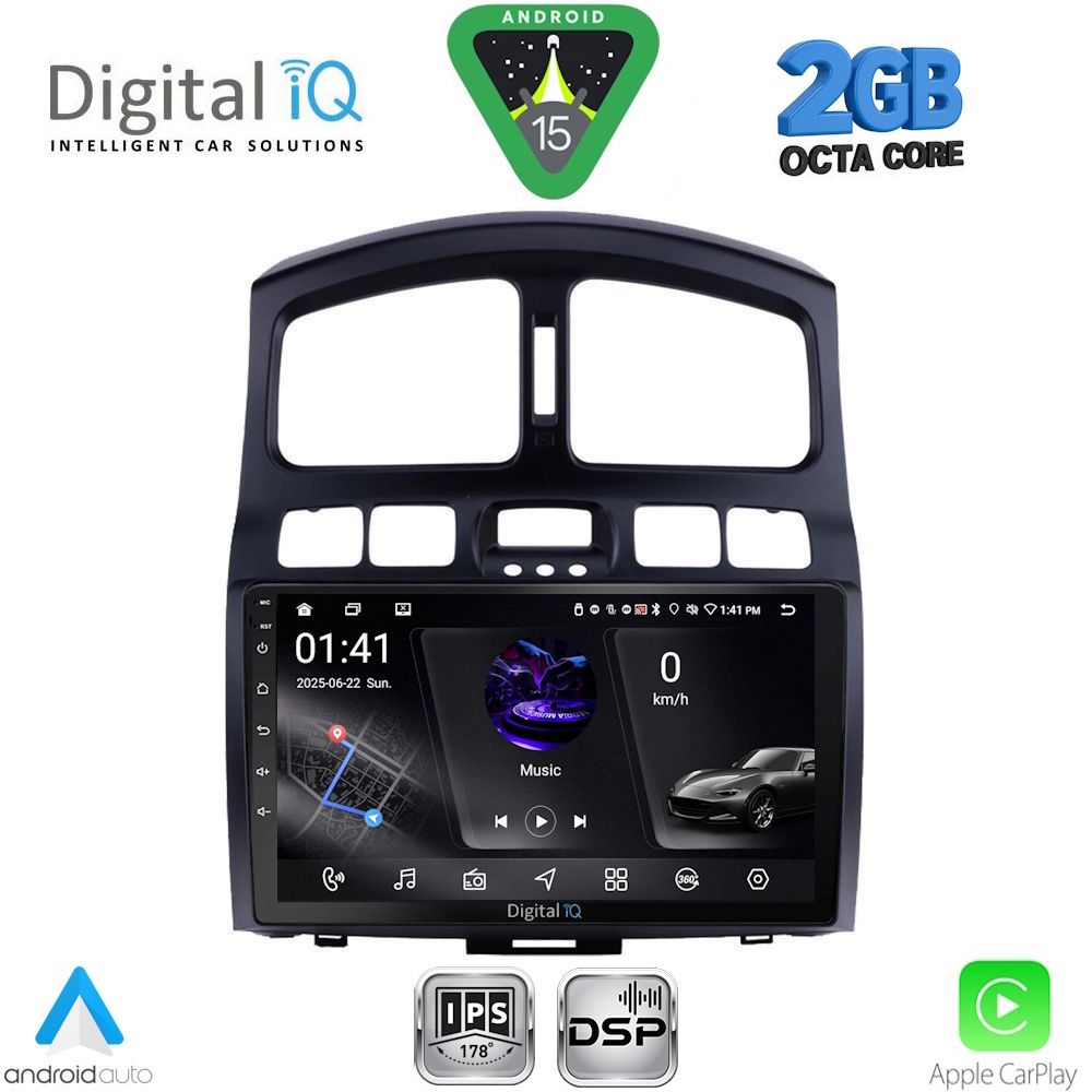 RSF4236_15 DIGITAL IQ RSF 4236_CPA (9inc) MULTIMEDIA TABLET for HYUNDAI SANTA FE mod. 2003-2006 - Image 1