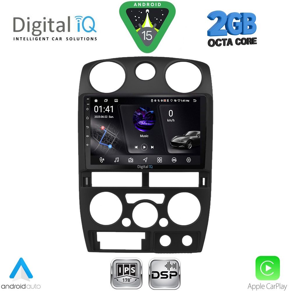 RSF4254BL_15 DIGITAL IQ RSF 4254BL_CPA (9inc) MULTIMEDIA TABLET for ISUZU D-MAX mod. 2008-2012 (BLACK) - Image 1