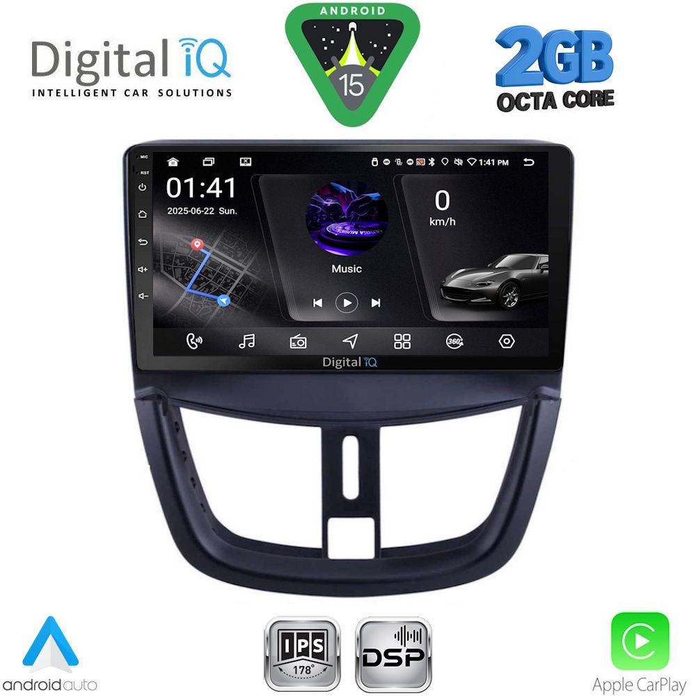 RSF4507_15 DIGITAL IQ RSF 4507_CPA (9inc) MULTIMEDIA TABLET for PEUGEOT 207 mod. 2007-2014 - Image 1