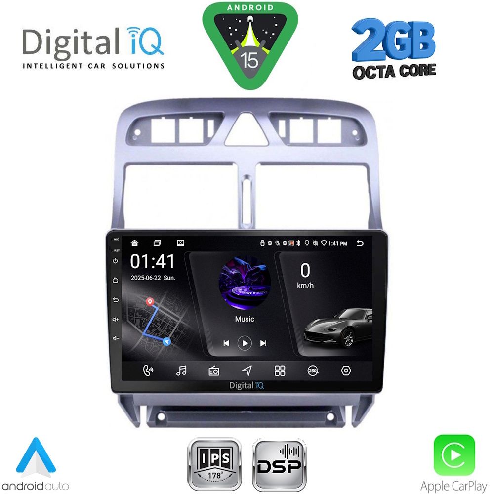 RSF4512_15 DIGITAL IQ RSF 4512_CPA (9inc) MULTIMEDIA TABLET for PEUGEOT 307 mod. 2001-2008 - Image 1