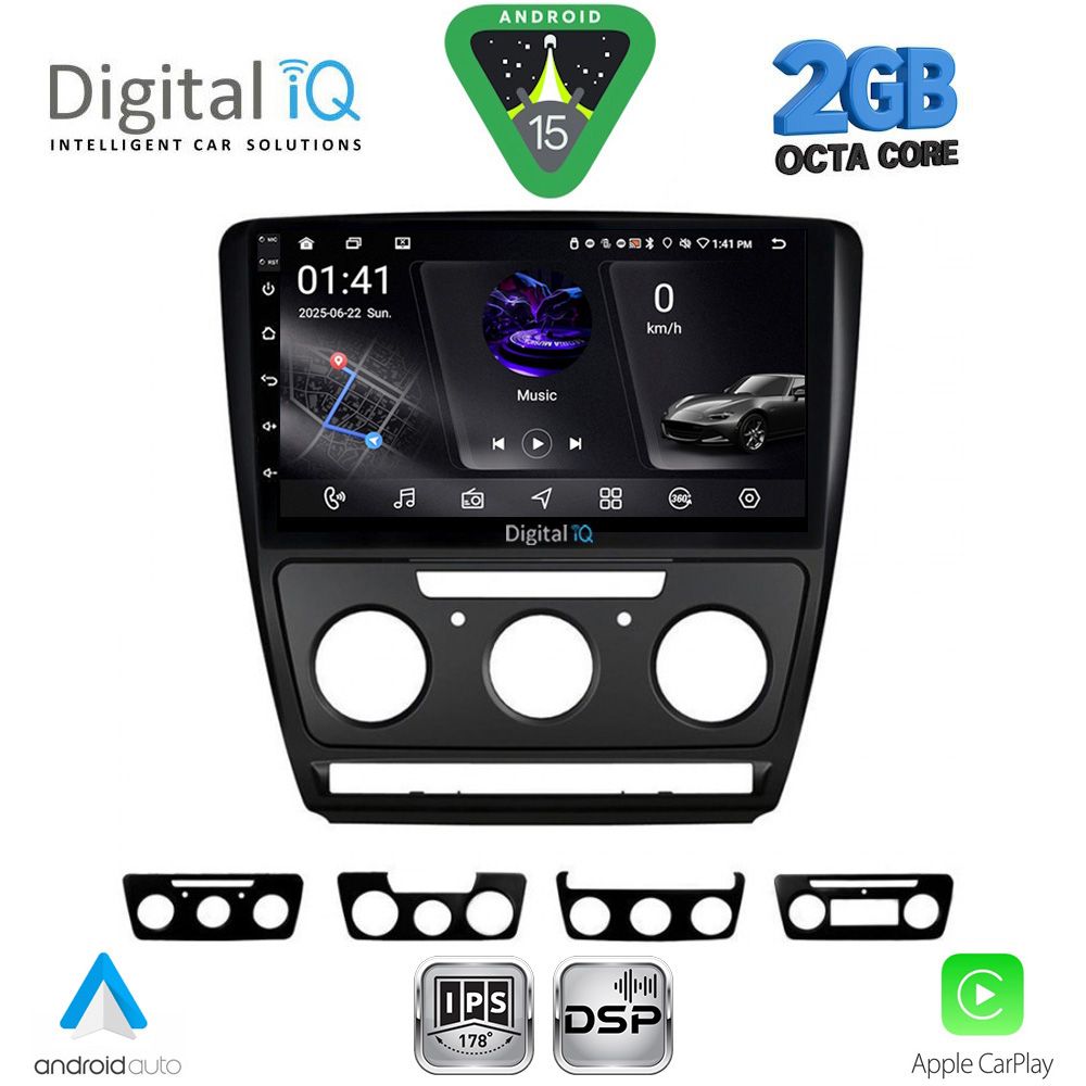 RSF4595BL-15 DIGITAL IQ RSF 4595BL_CPA (10inc) MULTIMEDIA TABLET for SKODA OCTAVIA 5 mod. 2005-2012 (BLACK) - Image 1