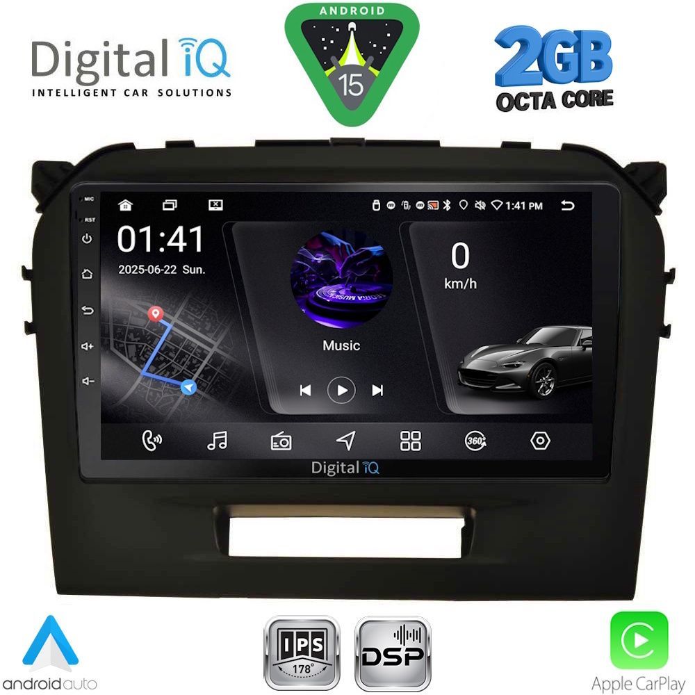 RSF4697_15 DIGITAL IQ RSF 4697BL_CPA (9inc) MULTIMEDIA TABLET for SUZUKI VITARA mod. 2016-2026 (BLACK) - Image 1