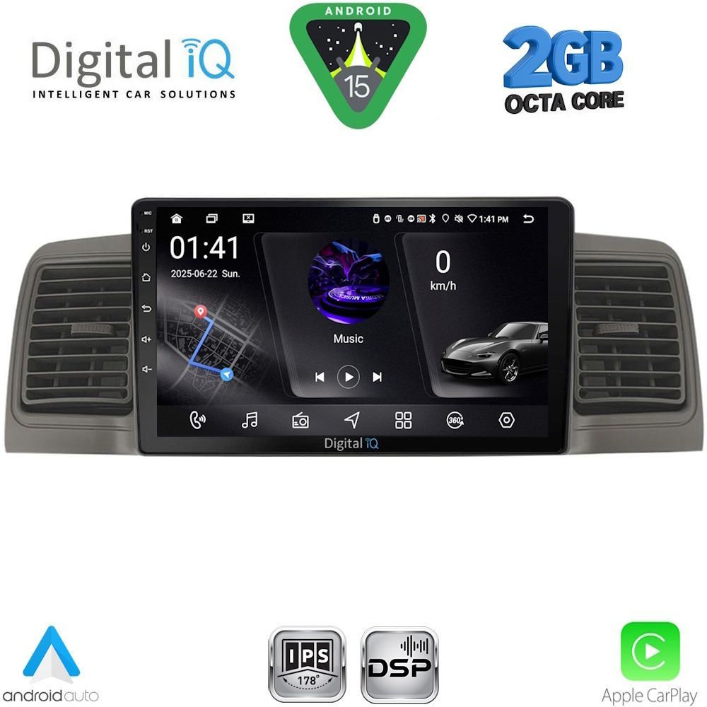 RSF4712GR_15 DIGITAL IQ RSF 4712GR_CPA (9inc) MULTIMEDIA TABLET for TOYOTA COROLLA mod. 2001-2006 (GREY) - Image 1