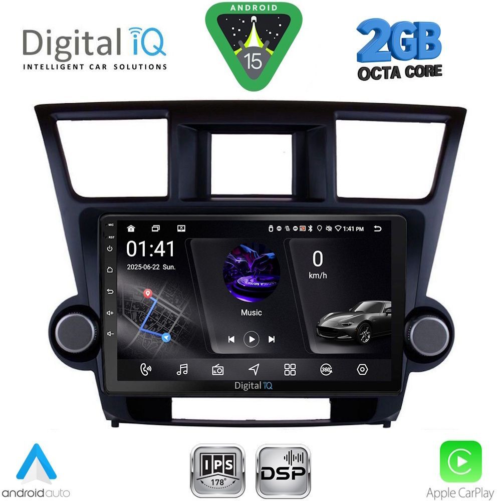 RSF4719_15 DIGITAL IQ RSF 4719_CPA (10inc) MULTIMEDIA TABLET for TOYOTA HIGHLANDER mod. 2008-2015 - Image 1