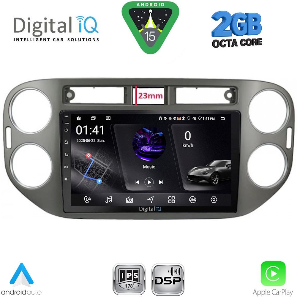 RSF4760GR_15 DIGITAL IQ RSF 4760GR_CPA (9inc) MULTIMEDIA TABLET for VW TIGUAN mod. 2011-2016 (GREY) - Image 1