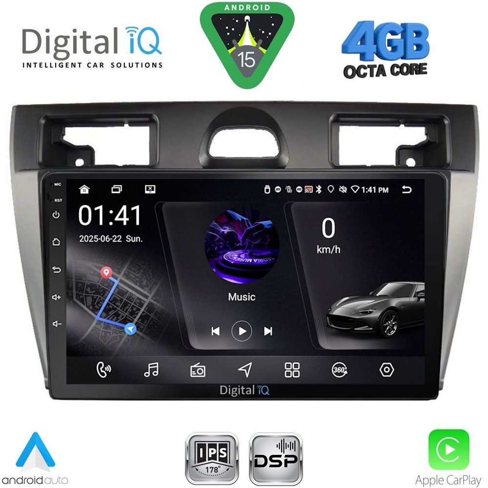 RSG6153SL_15 DIGITAL IQ RSG 6153SL_CPA (9inc) MULTIMEDIA TABLET for FORD FIESTA mod. 2005-2008 (SILVER) - Image 1