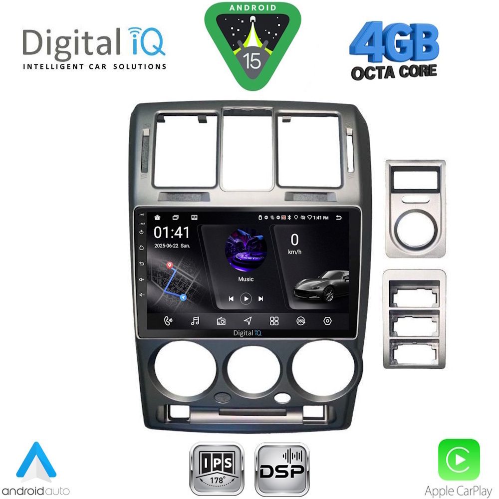 RSG6222_15 DIGITAL IQ RSG 6222GR_CPA (9inc) MULTIMEDIA TABLET for HYUNDAI GETZ mod. 2002-2011 (GREY) - Image 1