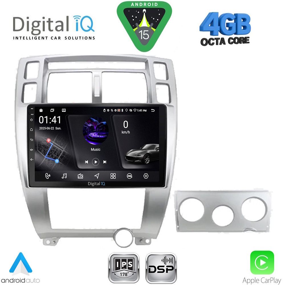 RSG6241SL_15 DIGITAL IQ RSG 6241SL_CPA (10inc) MULTIMEDIA TABLET for HYUNDAI TUCSON mod. 2004-2010 (SILVER) - Image 1