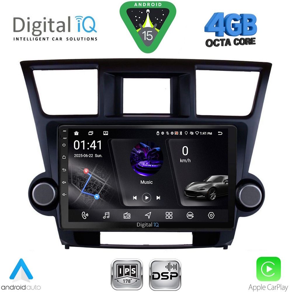 RSG6719_15 DIGITAL IQ RSG 6719_CPA (10inc) MULTIMEDIA TABLET for TOYOTA HIGHLANDER mod. 2008-2015 - Image 1