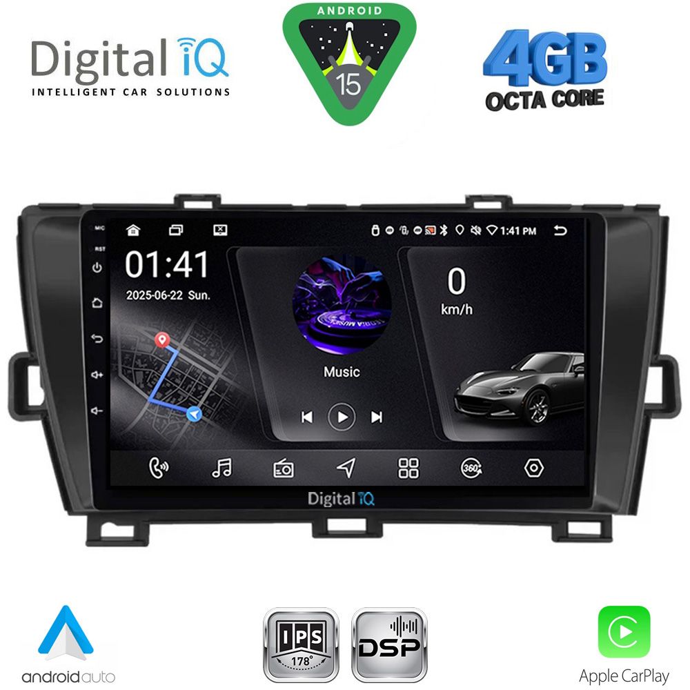 RSG6726BL_15 DIGITAL IQ RSG 6726BL_CPA (9inc) MULTIMEDIA TABLET for TOYOTA PRIUS mod. 2009-2015 (BLACK) - Image 1