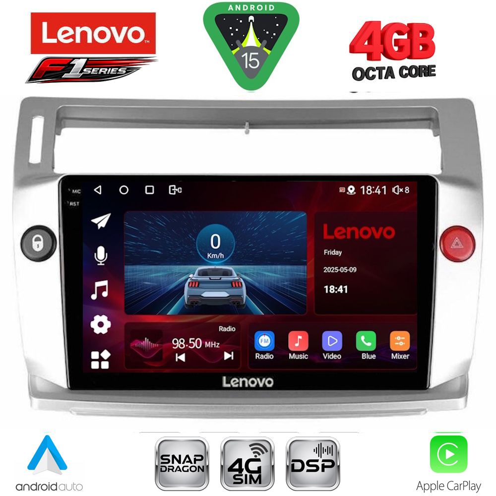 SSQ9084SL-15 LENOVO SSQ 9084SL_CPA (9inc) MULTIMEDIA TABLET for CITROEN C4 mod. 2004-2011 (SILVER) - Image 1