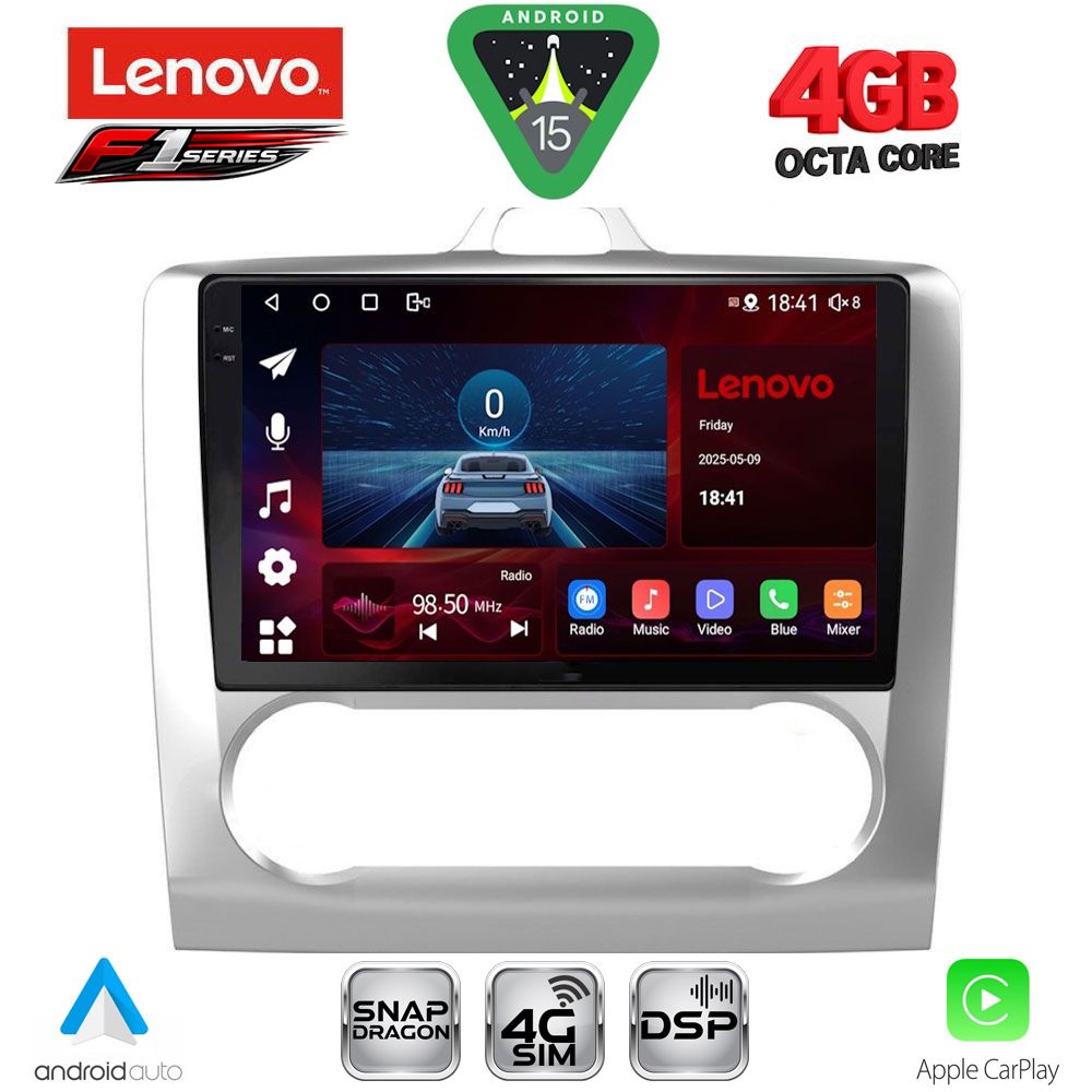 SSQ9156CL_15 LENOVO SSQ 9156SL_CPA CLIMA (9inc) MULTIMEDIA TABLET for FORD FOCUS mod. 2005-2012 (SILVER) - Image 1