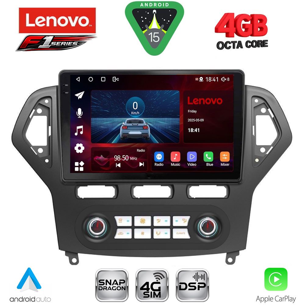 SSQ9162CL_15 LENOVO SSQ 9162_CPA CLIMA (10inc) MULTIMEDIA TABLET for FORD MONDEO mod. 2007-2011 - Image 1