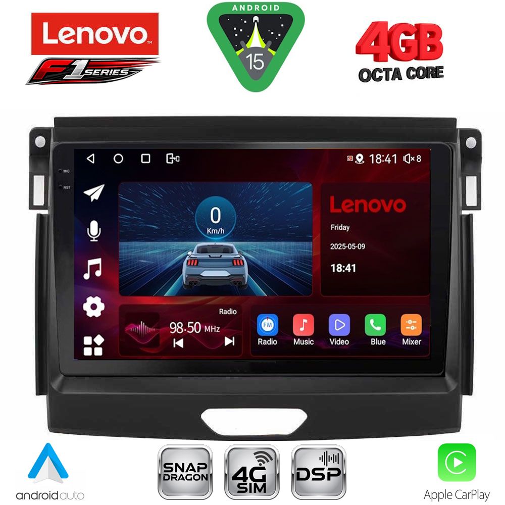 SSQ9172_15 LENOVO SSQ 9172A_CPA (9inc) MULTIMEDIA TABLET for FORD RANGER mod. 2015-2018 - Image 1