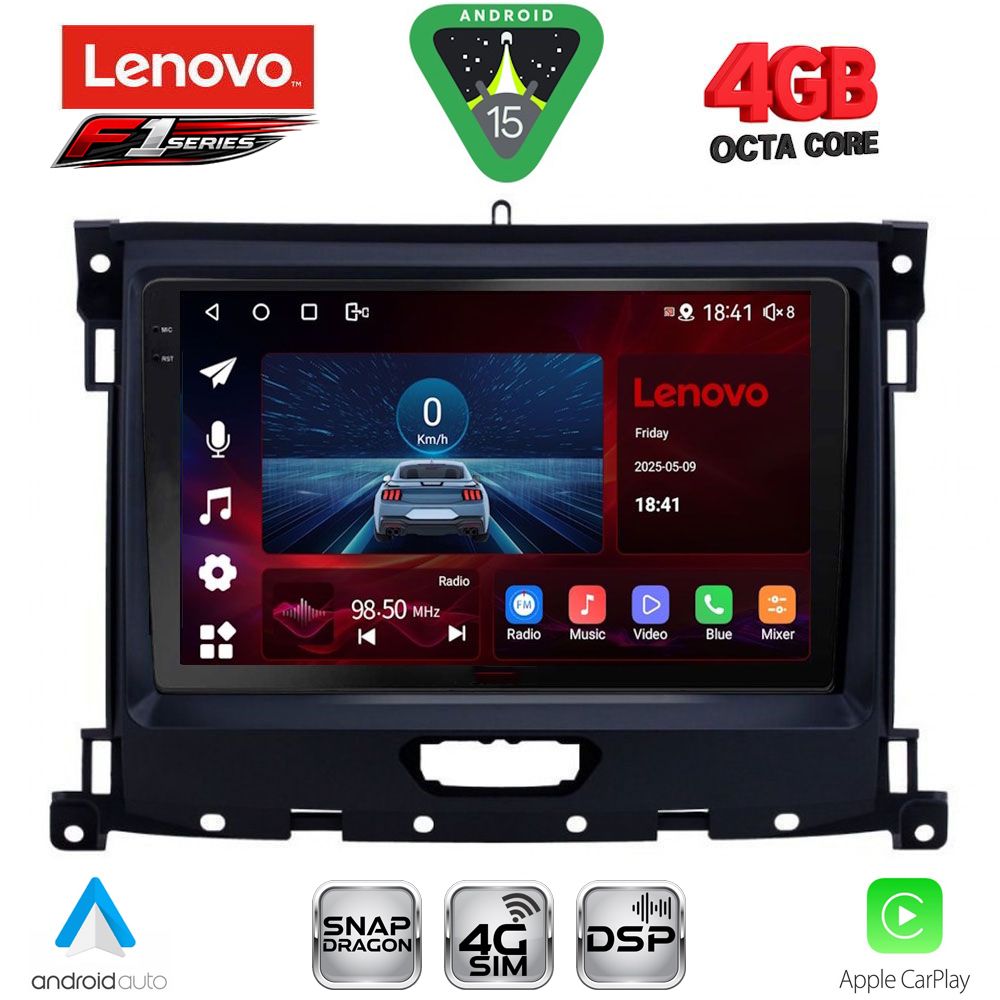 SSQ9173_15_ LENOVO SSQ 9173_CPA (9inc) MULTIMEDIA TABLET for FORD RANGER mod. 2018-2023 - Image 1