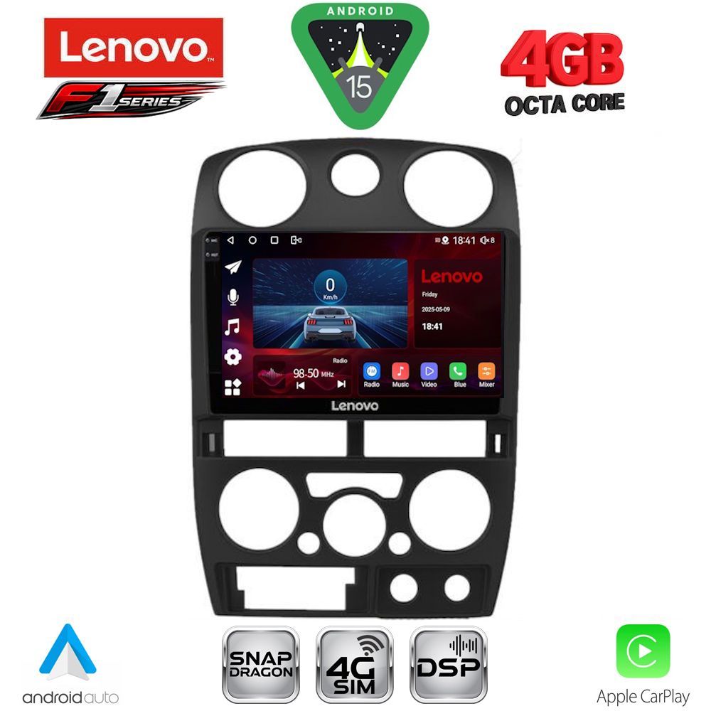 SSQ9254BL-15 LENOVO SSQ 9254BL_CPA (9inc) MULTIMEDIA TABLET for ISUZU D-MAX mod. 2008-2012 (BLACK) - Image 1