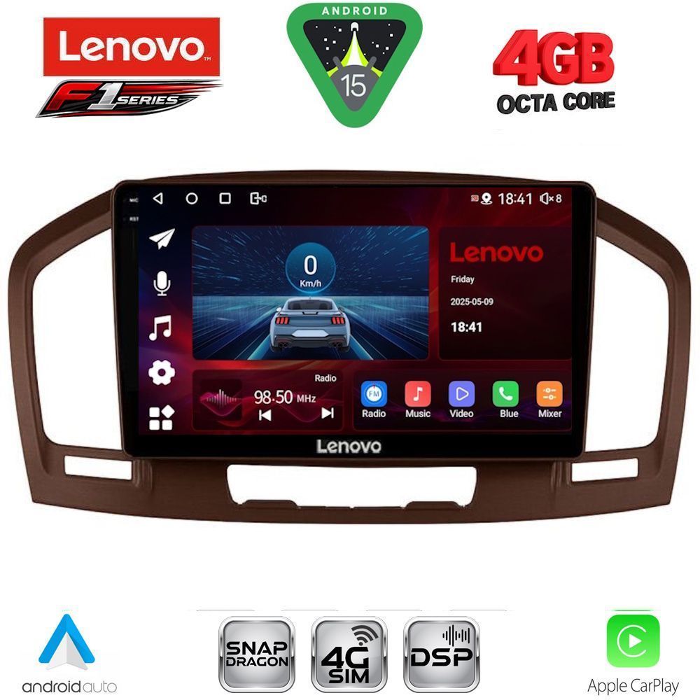 SSQ9491BR-15 LENOVO SSQ 9491BR_CPA (9inc) MULTIMEDIA TABLET for OPEL INSIGNIA mod.2008-2013 (BROWN) - Image 1