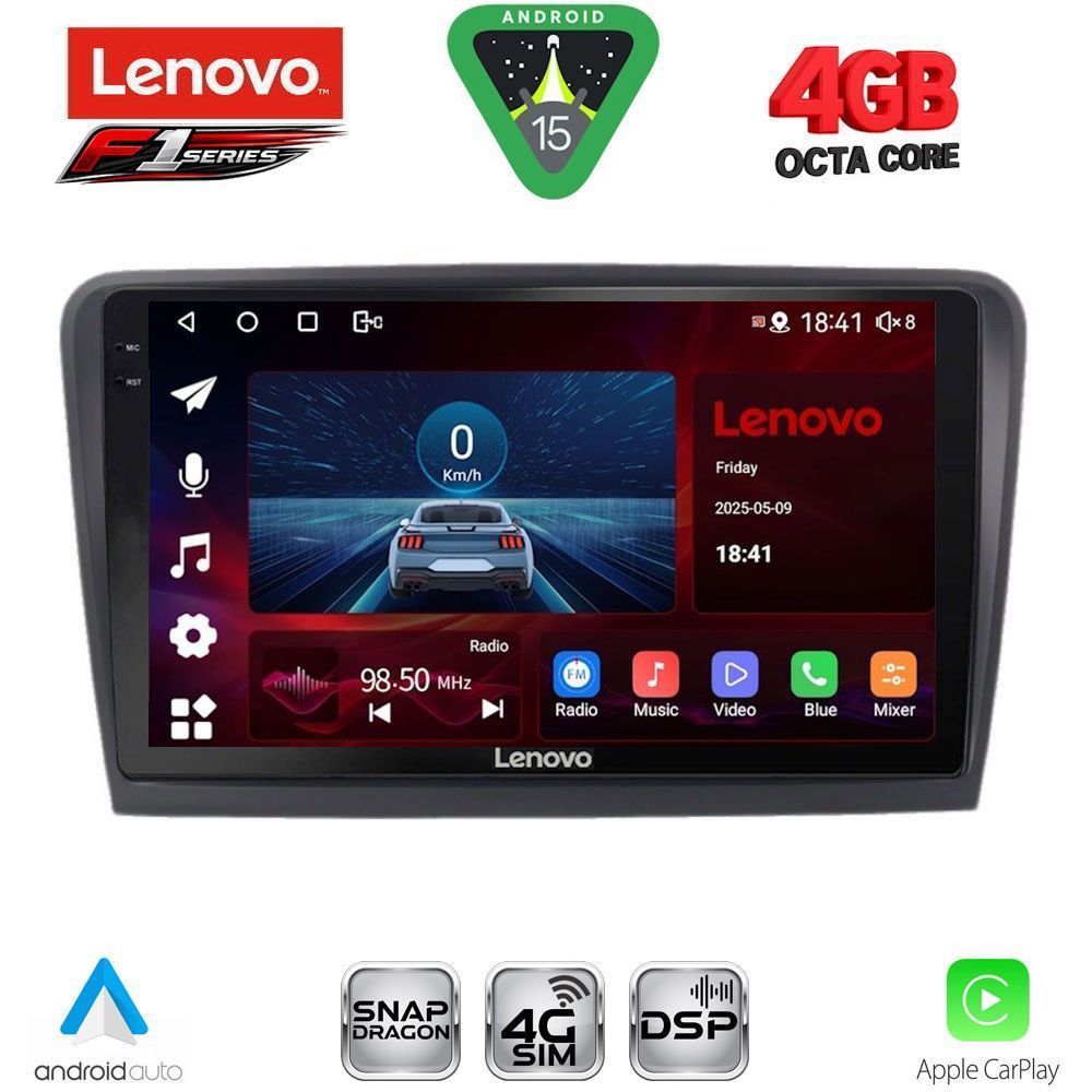 SSQ9601_15 LENOVO SSQ 9601_CPA (9inc) MULTIMEDIA TABLET for SKODA RAPID mod. 2012-2023 - Image 1