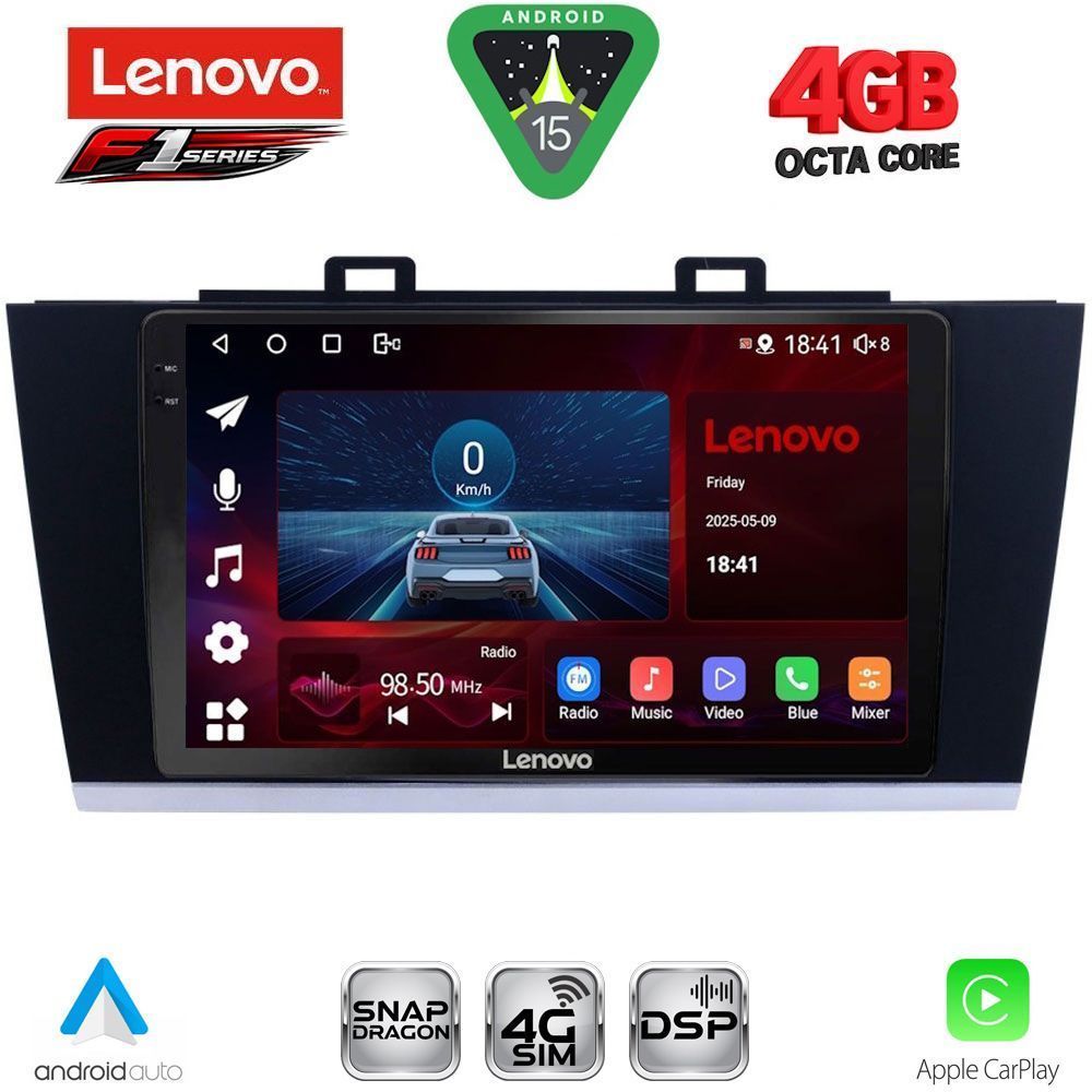 SSQ9668_15 LENOVO SSQ 9668_CPA (9inc) MULTIMEDIA TABLET for SUBARU LEGACY – OUTBACK mod. 2014-2019 - Image 1