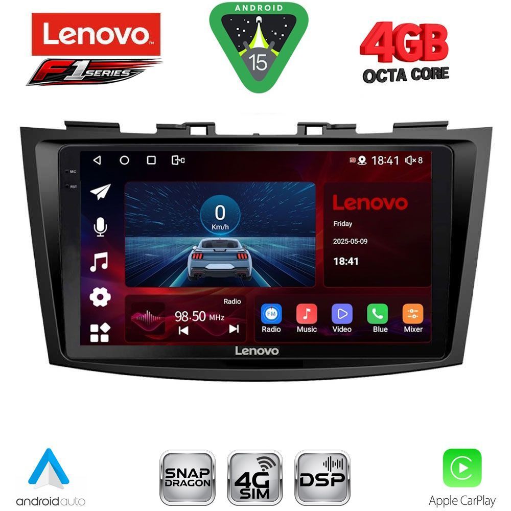 SSQ9685_15 LENOVO SSQ 9685_CPA (9inc) MULTIMEDIA TABLET for SUZUKI SWIFT mod. 2011-2016 - Image 1