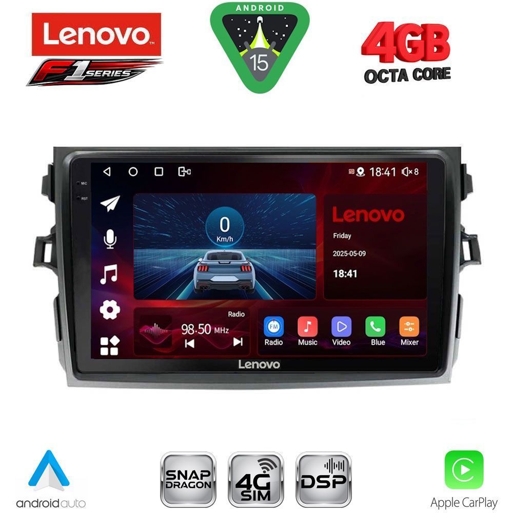 SSQ9713_15 LENOVO SSQ 9713_CPA (9inc) MULTIMEDIA TABLET for TOYOTA COROLLA 4D mod. 2006-2012 - Image 1