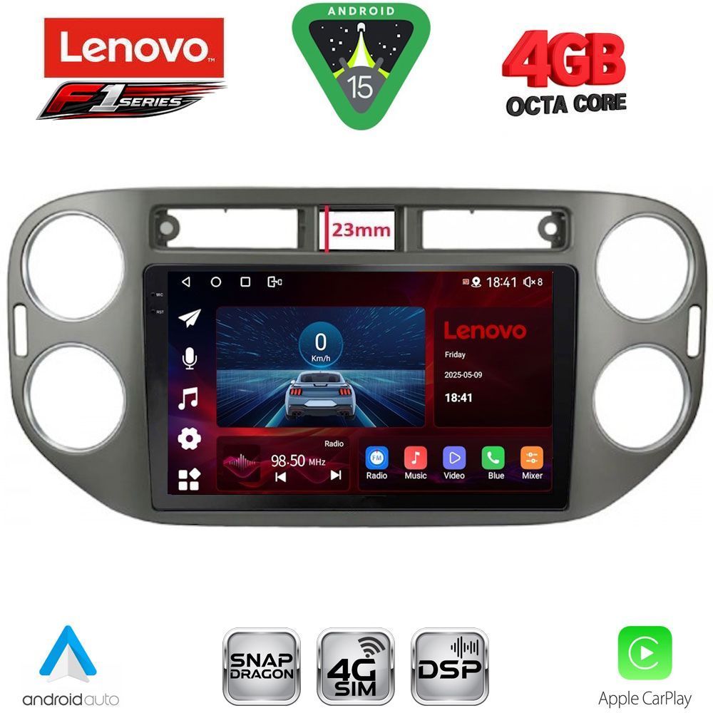 SSQ9760GR_15 LENOVO SSQ 9760GR_CPA (9inc) MULTIMEDIA TABLET for VW TIGUAN mod. 2011-2016 (GREY) - Image 1