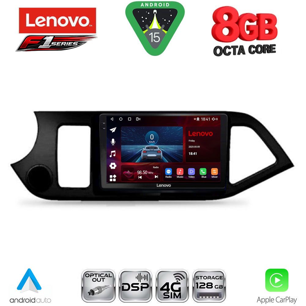 SSR10308_15 LENOVO SSR 10308_CPA (9inc) MULTIMEDIA TABLET for KIA PICANTO mod. 2011-2017 - Image 1