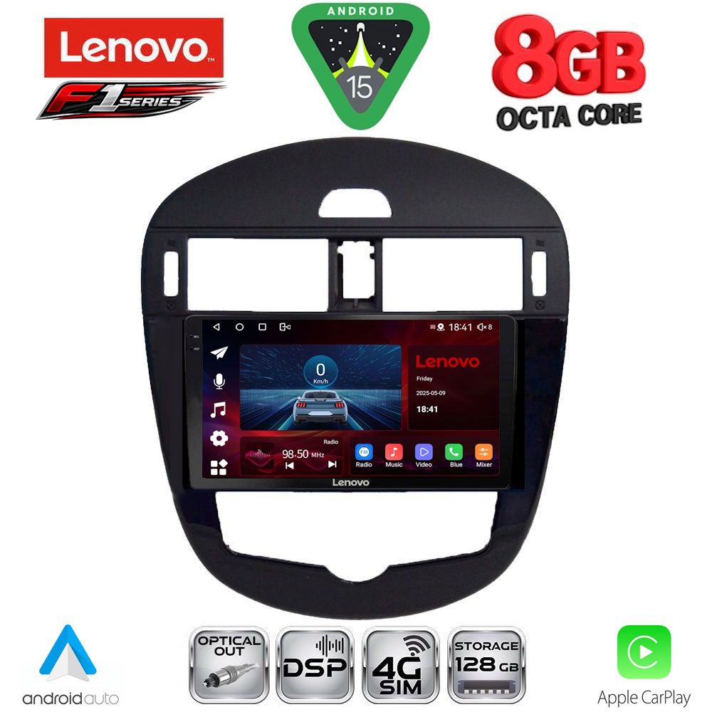 SSR10470_15 LENOVO SSR 10470_CPA CLIMA (9inc) MULTIMEDIA TABLET for NISSAN PULSAR mod. 2014-2020 - Image 1