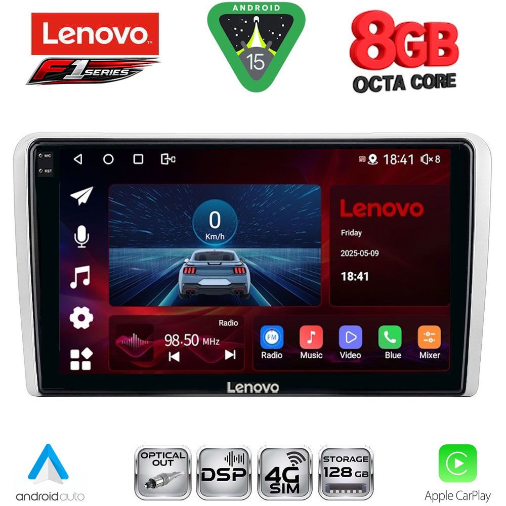 SSR10481SL_15 LENOVO SSR 10481SL_CPA (9inc) MULTIMEDIA TABLET for OPEL ALL mod. 2004-2014 (SILVER) - Image 1