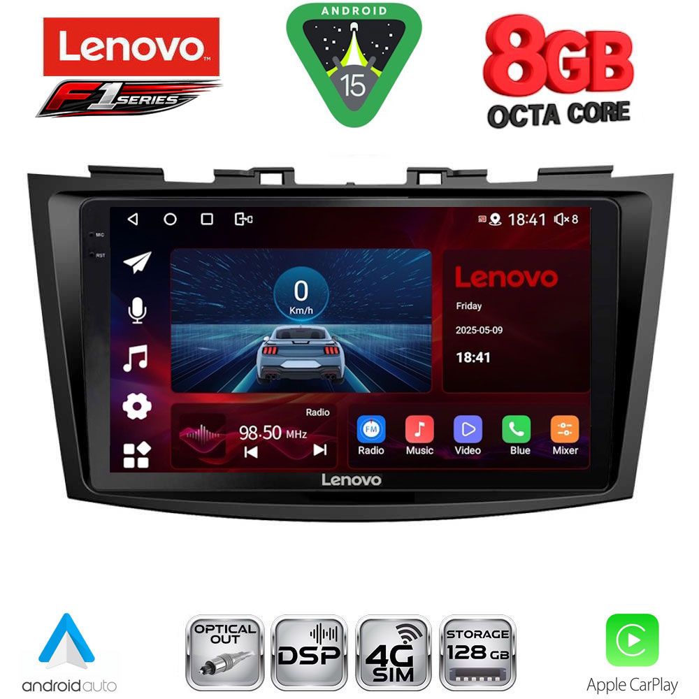 SSR10685_15 LENOVO SSR 10685_CPA (9inc) MULTIMEDIA TABLET for SUZUKI SWIFT mod. 2011-2016 - Image 1