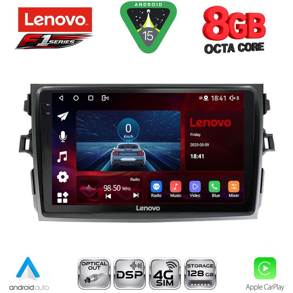 SSR10713_15 LENOVO SSR 10713_CPA (9inc) MULTIMEDIA TABLET for TOYOTA COROLLA 4D mod. 2006-2012 - Image 1