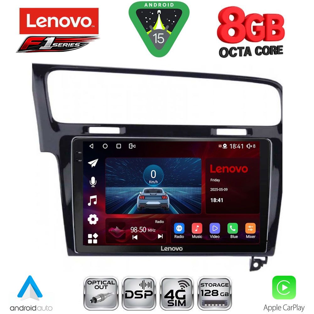 SSR10747_15 LENOVO SSR 10747BL_CPA (10inc) MULTIMEDIA TABLET for VW GOLF 7 mod. 2013-2020 - Image 1