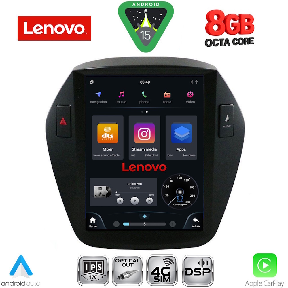 SSW10896_15 LENOVO SSW 10896_CPA TESLA STYLE for HYUNDAI IX35 mod. 2010-2015 - Image 1