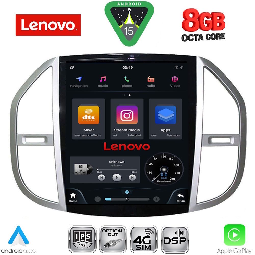 SSW10960_15 LENOVO SSW 10960_CPA TESLA STYLE for MERCEDES VITO mod. 2015-2024 - Image 1