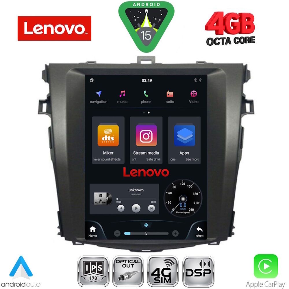 SSX9963_15 LENOVO SSX 9963_CPA TESLA STYLE for TOYOTA COROLLA 4D mod. 2006-2012 - Image 1
