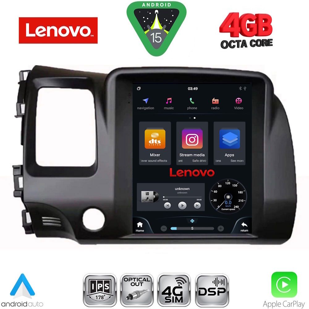 SSX9988_15 LENOVO SSX 9988_CPA TESLA STYLE for HONDA CIVIC 4D mod. 2006-2012 - Image 1