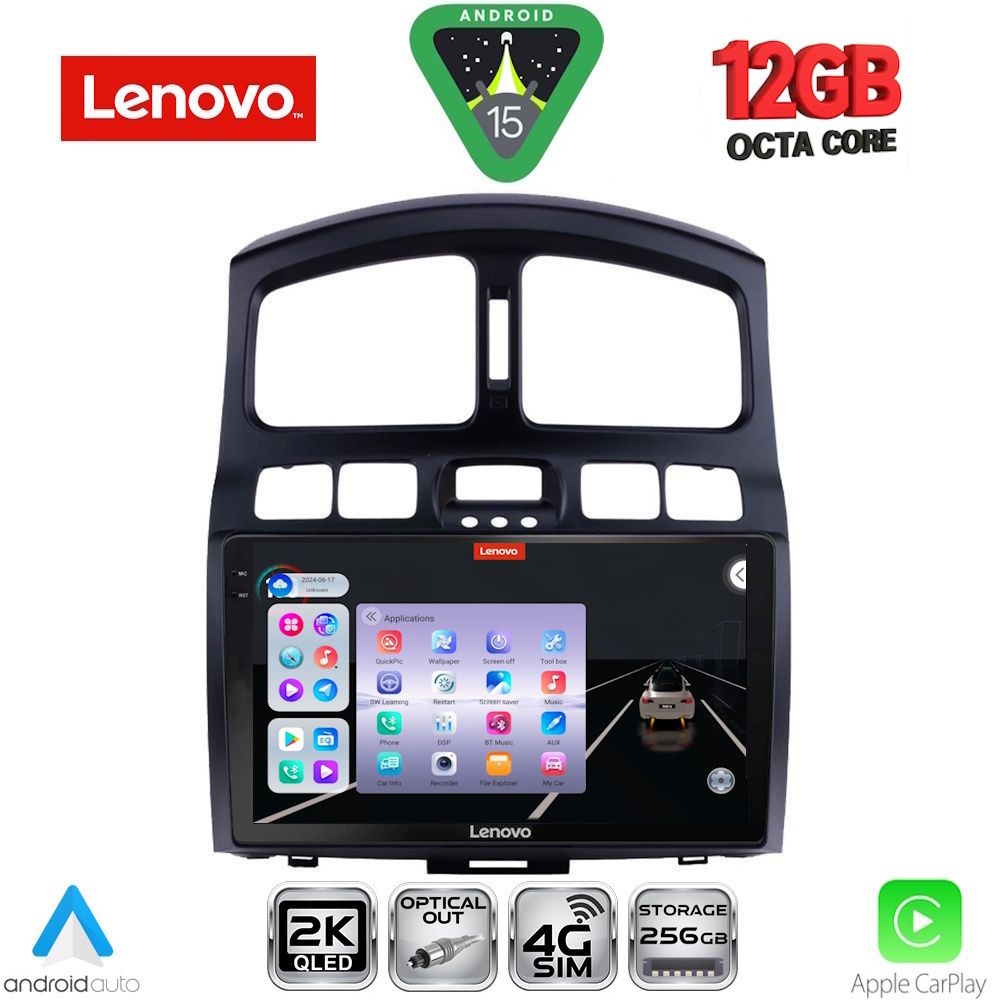 SSZ12236_15 LENOVO SSZ 12236_CPA (9inc) MULTIMEDIA TABLET for HYUNDAI SANTA FE mod. 2003-2006 - Image 1