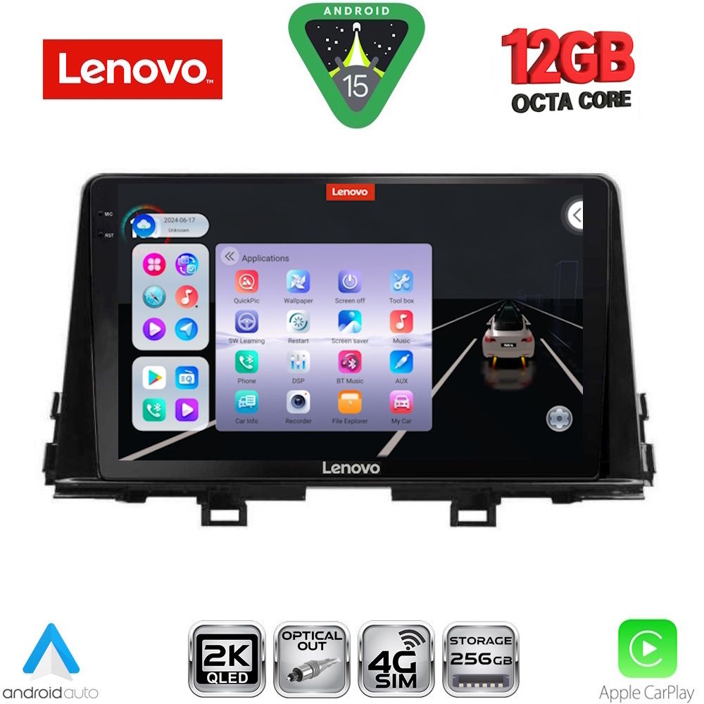 SSZ12309_15 LENOVO SSZ 12309_CPA (9inc) MULTIMEDIA TABLET for KIA PICANTO mod. 2017-2021 - Image 1